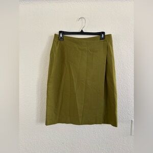 LOFT Olive A-Line Skirt